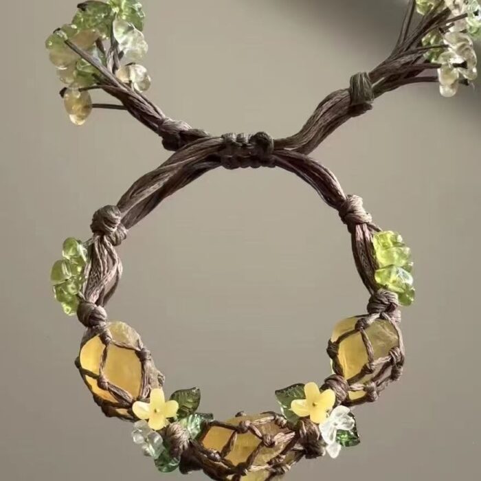 Handmade Bohemian Crystal Flower Bracelet——Bring the Charm of Nature to Your Wrist - Image 2