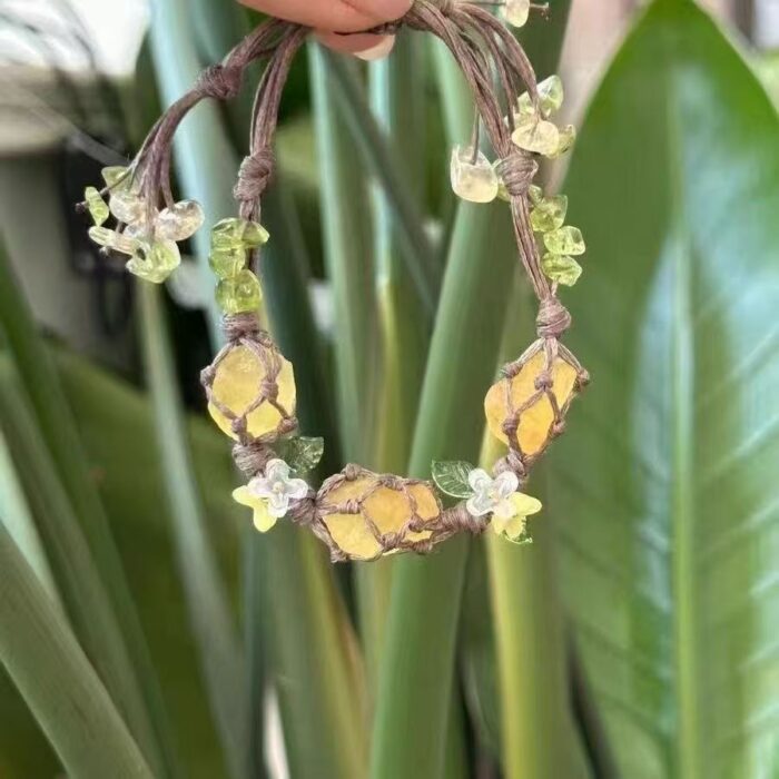 Handmade Bohemian Crystal Flower Bracelet——Bring the Charm of Nature to Your Wrist - Image 4