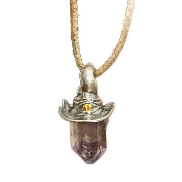 Magic Wizard Hat Purple Crystal Pendant: Unleash Your Inner Magic - Image 2