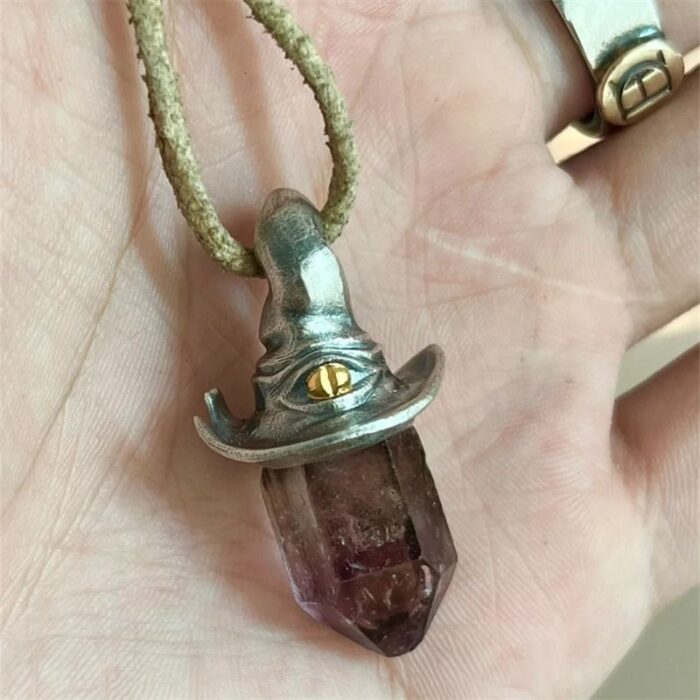 Magic Wizard Hat Purple Crystal Pendant: Unleash Your Inner Magic - Image 4