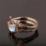 Moonstone Maple Leaf Ring – A Whisper of Autumn Magic on Your Finger - Image 3