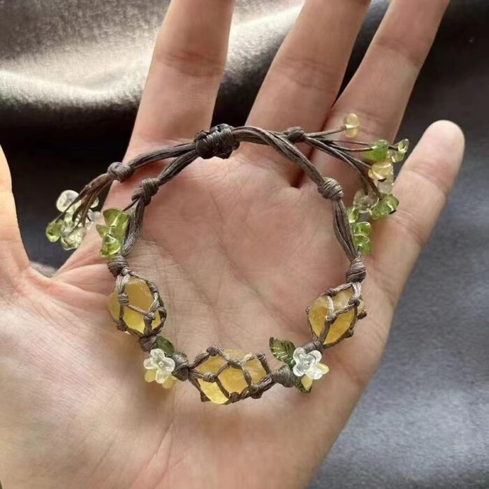 Handmade Bohemian Crystal Flower Bracelet——Bring the Charm of Nature to Your Wrist - Image 3