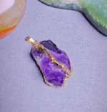 Natural Purple Crystal Necklace, Energy Guardian Field - Image 3