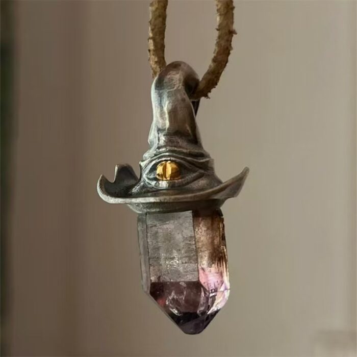 Magic Wizard Hat Purple Crystal Pendant: Unleash Your Inner Magic - Image 1