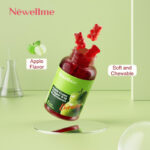 Apple Cider Vinegar Gummies Formulated to Support Normal Energy Levels & Gut Health - Supports Digestion, Detox & Cleansing - Newellme ACV Gummies W/VIT B12 Dietary Edible Fitness - 60 Gummies - Image 2